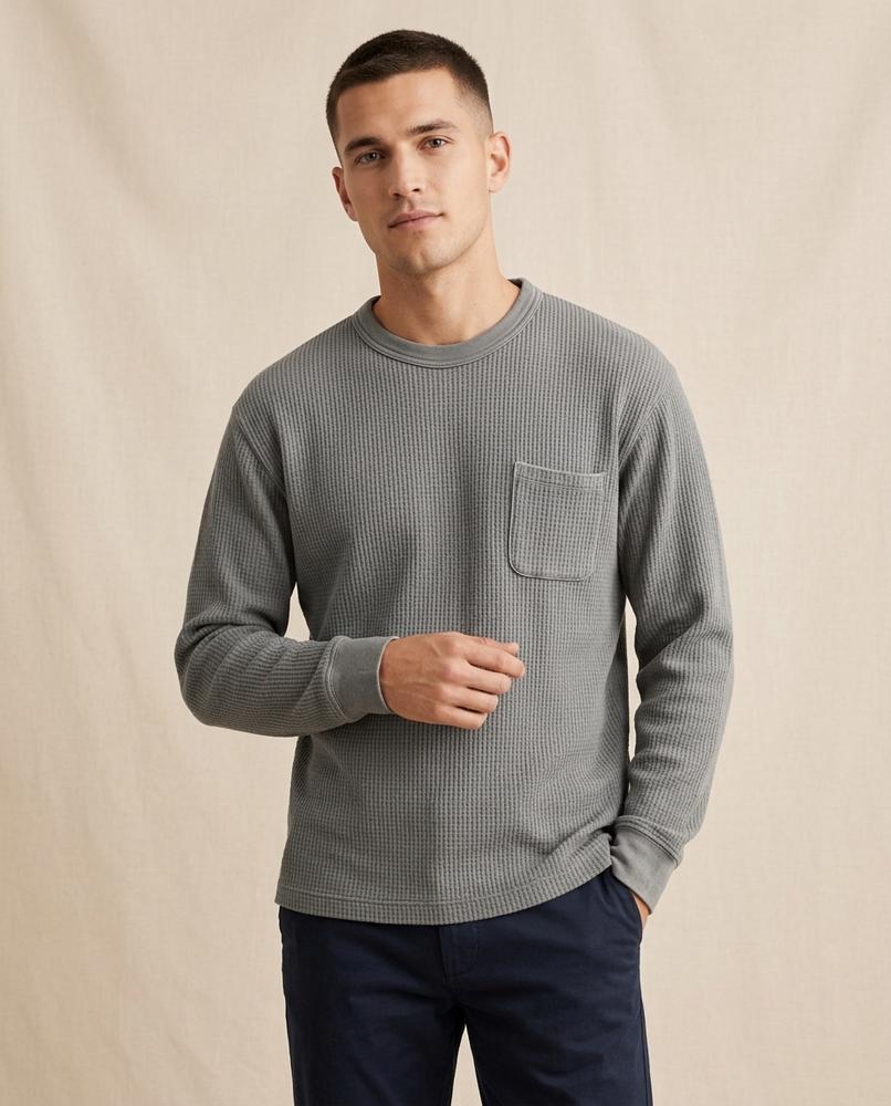 Lands Mode - Caded | Strukturiertes Langarm Shirt Herren