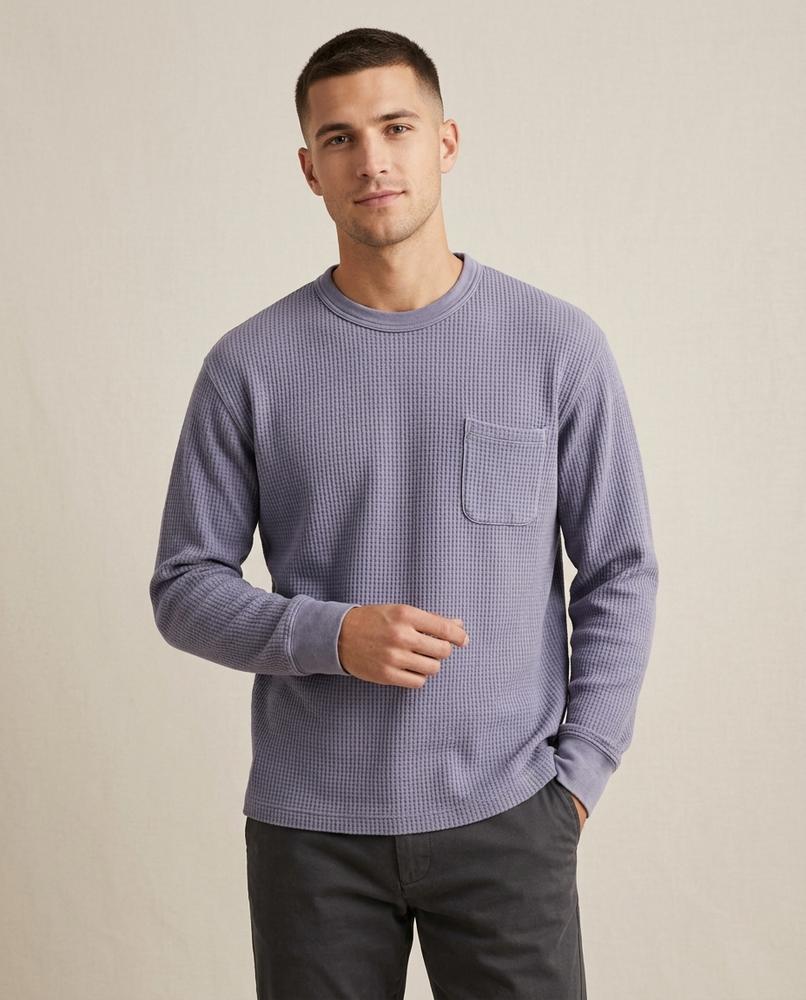 Lands Mode - Caded | Strukturiertes Langarm Shirt Herren