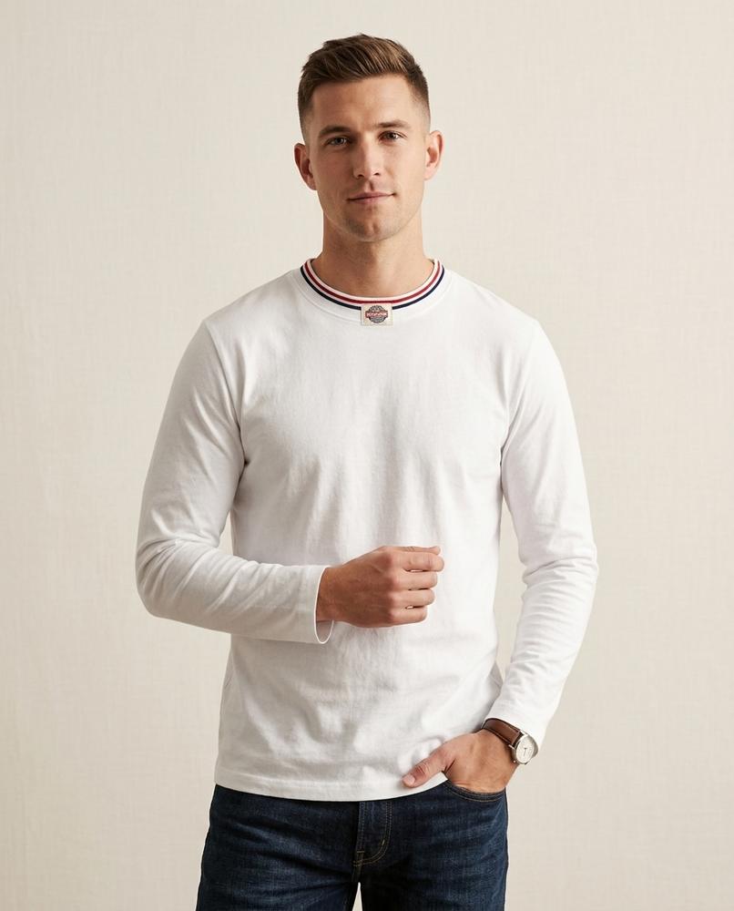 Lands Mode - Yures | Langärmliges Unifarbenes Shirt Herren