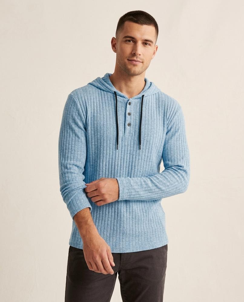 Lands Mode - Zetal | Gerippter Melierter Hoodie Herren