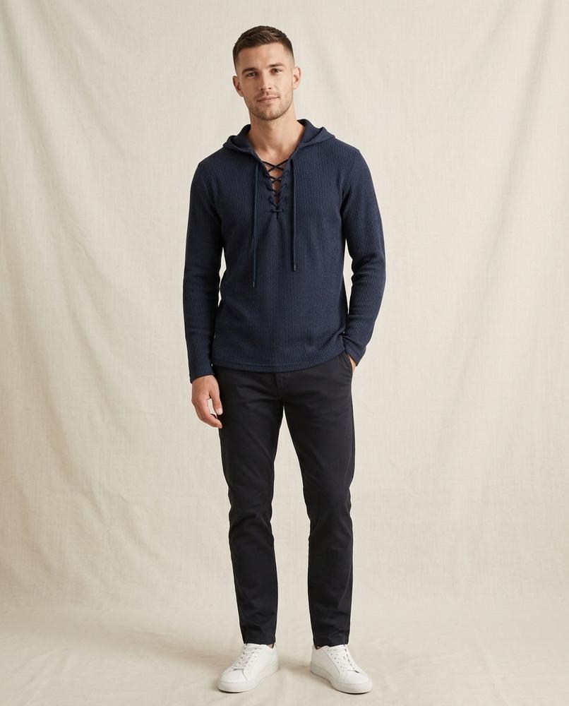 Lands Mode - Novel | Strukturiert Geschnürt Hoodie Herren