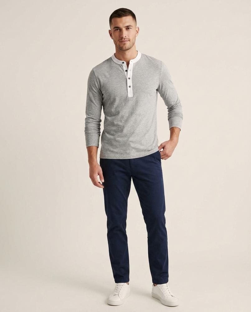 Lands Mode - Lylar | Langärmlig Zweifarbig Shirt Herren