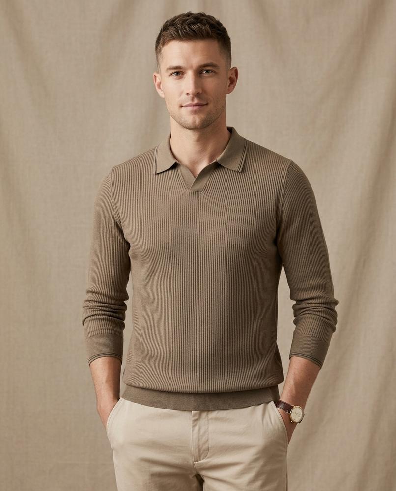 Lands Mode - Vavin | Langärmlig Strukturiert Pullover Herren