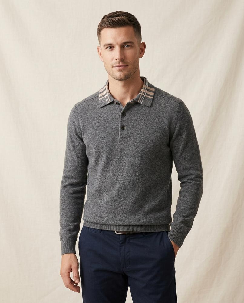 Lands Mode - Saran | Gestrickt Geknöpft Pullover Herren