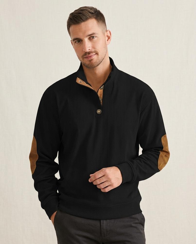Lands Mode - Comin | Gerippt Geknöpft Pullover Herren
