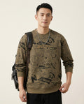 Lands Mode - Carev | Gemustertes Langärmliges Sweatshirt Herren