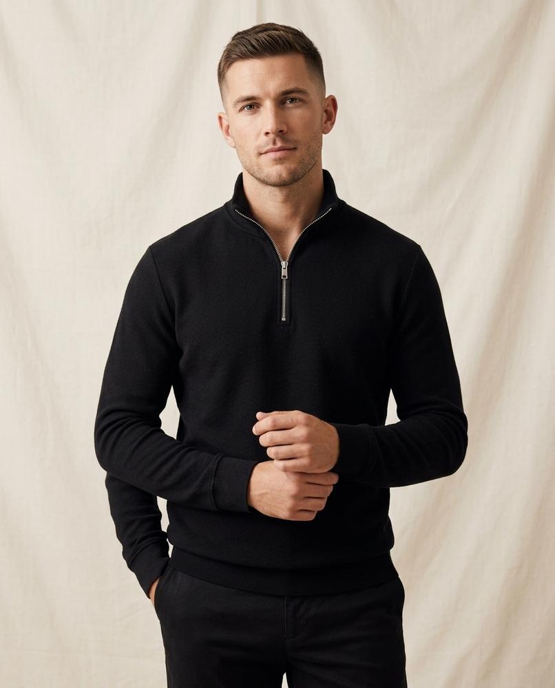 Lands Mode - Tiven | Reißverschluss Stehkragen Pullover Herren