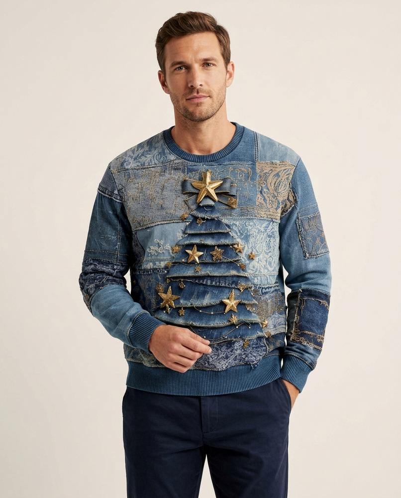 Lands Mode - Yosel | Gepatchtes Strukturiertes Sweatshirt Unisex