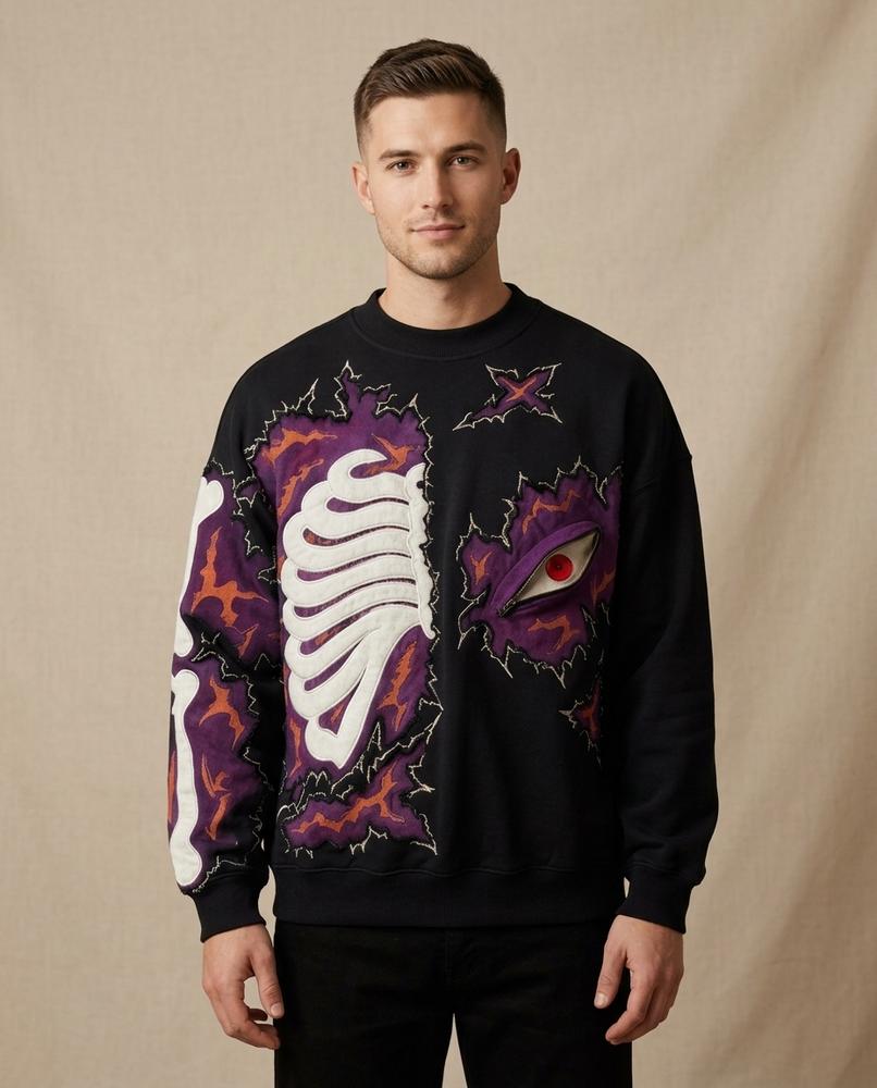 Lands Mode - Yonav | Appliziert Bestickt Sweatshirt Unisex