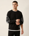 Lands Mode - Ledar | Gemustert Bestickt Sweatshirt Herren