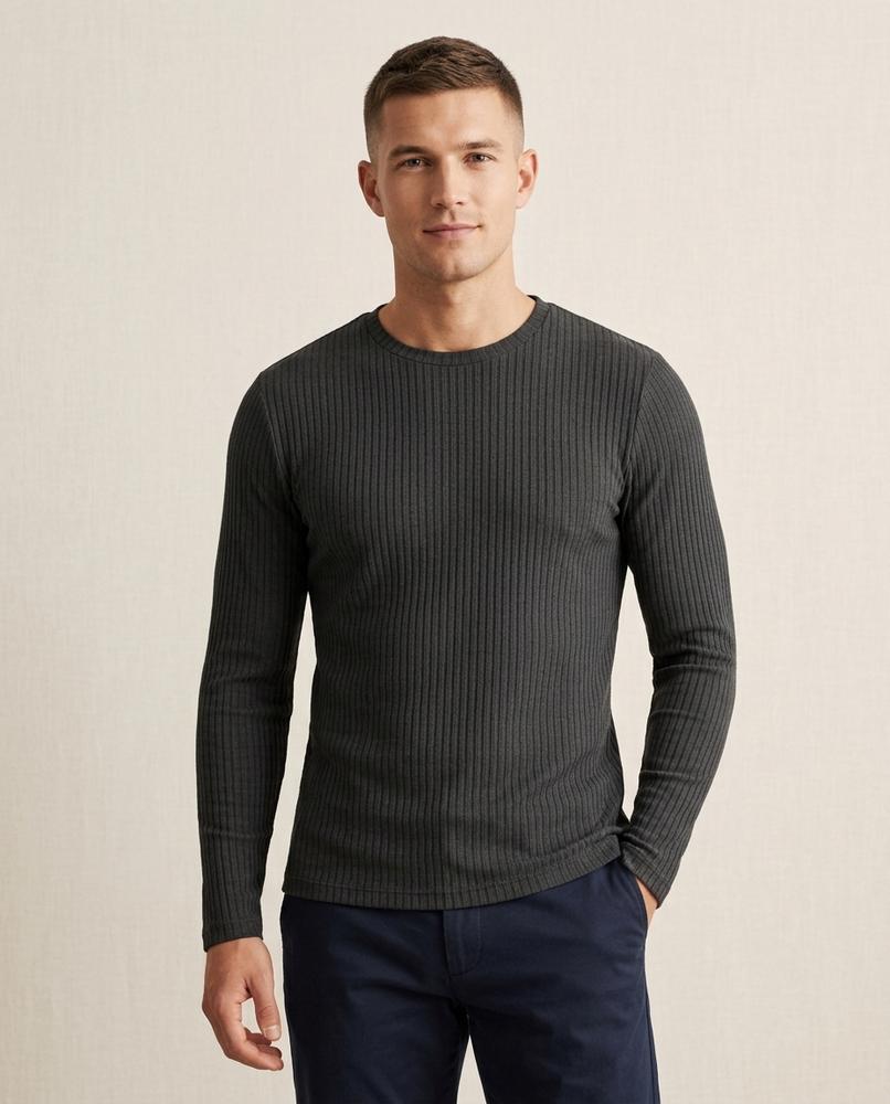 Lands Mode - Nohal | Gerippt Langärmlig Shirt Herren
