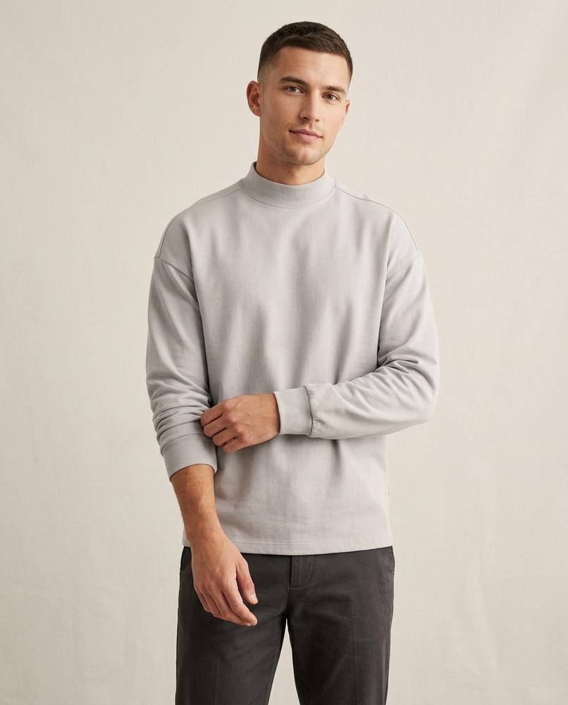 Lands Mode - Lolen | Langärmeliges Stehkragen Sweatshirt Unisex