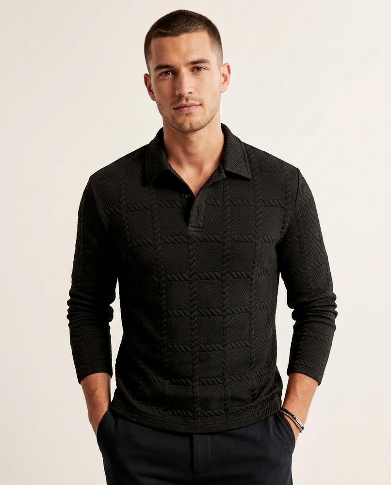 Lands Mode - Ronal | Strukturiert Langärmlig Shirt Herren