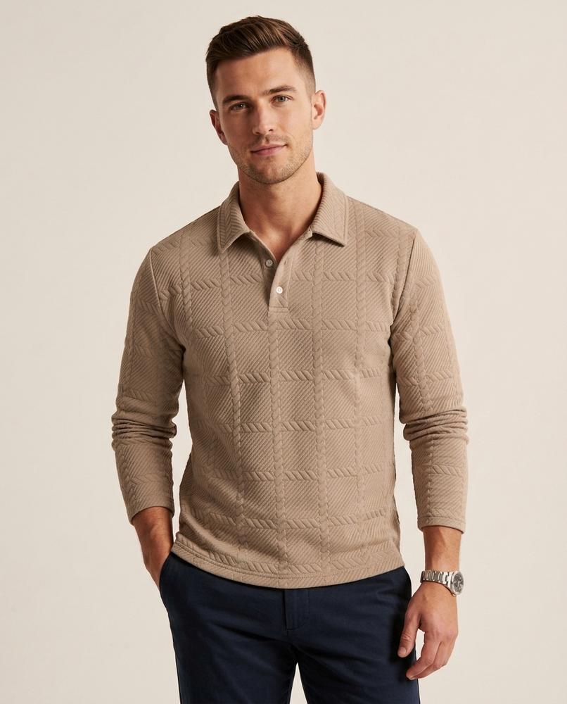 Lands Mode - Ronal | Strukturiert Langärmlig Shirt Herren