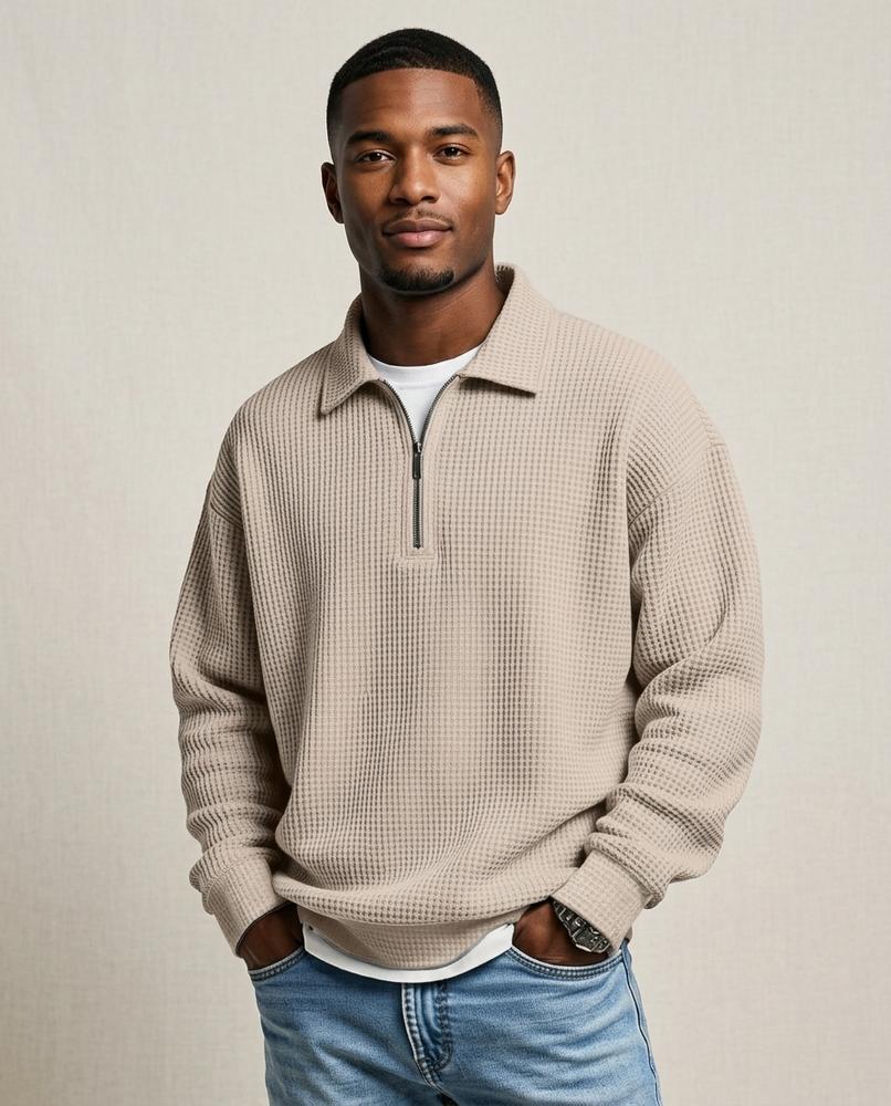 Lands Mode - Dalen | Strukturiert Langärmlig Pullover Herren
