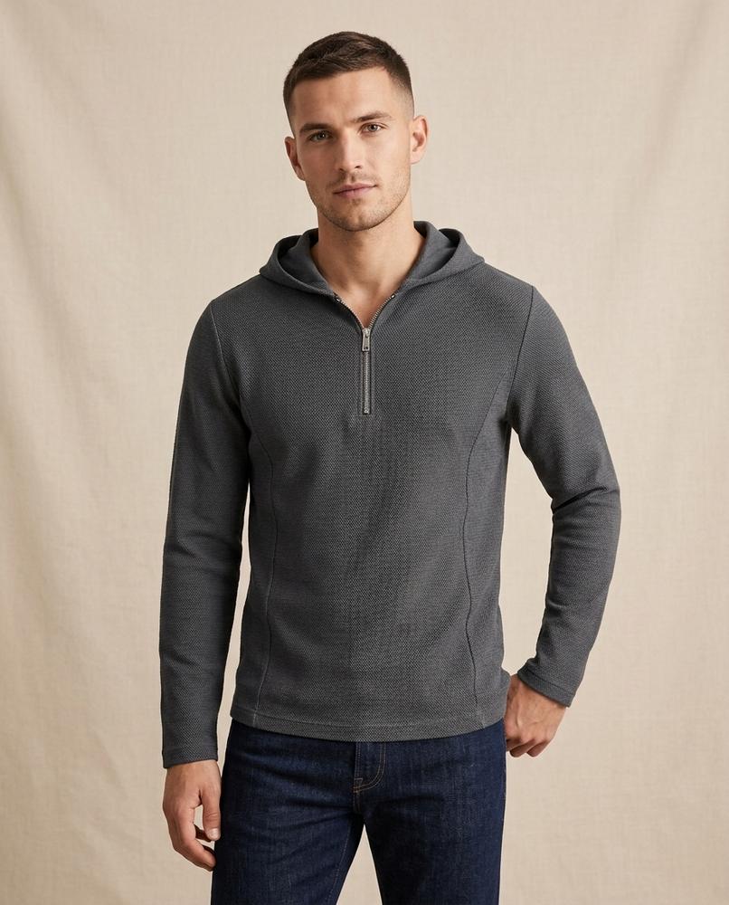 Lands Mode - Lavel | Strukturierter Reißverschluss Hoodie Herren