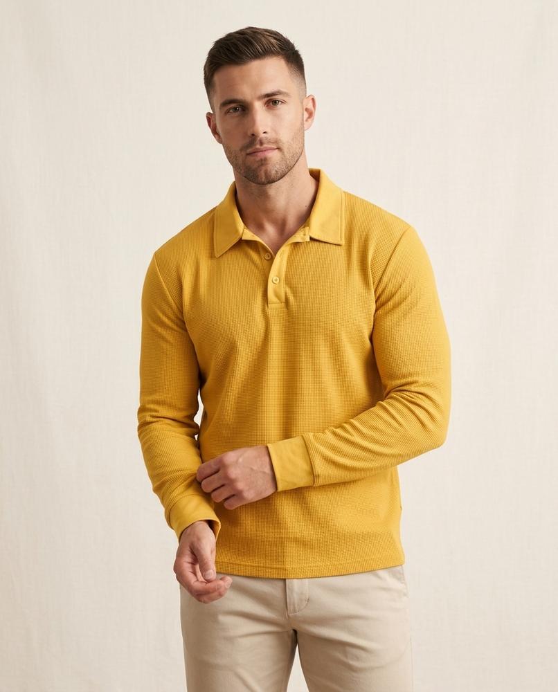 Lands Mode - Lysil | Langärmlig Strukturiert Shirt Herren