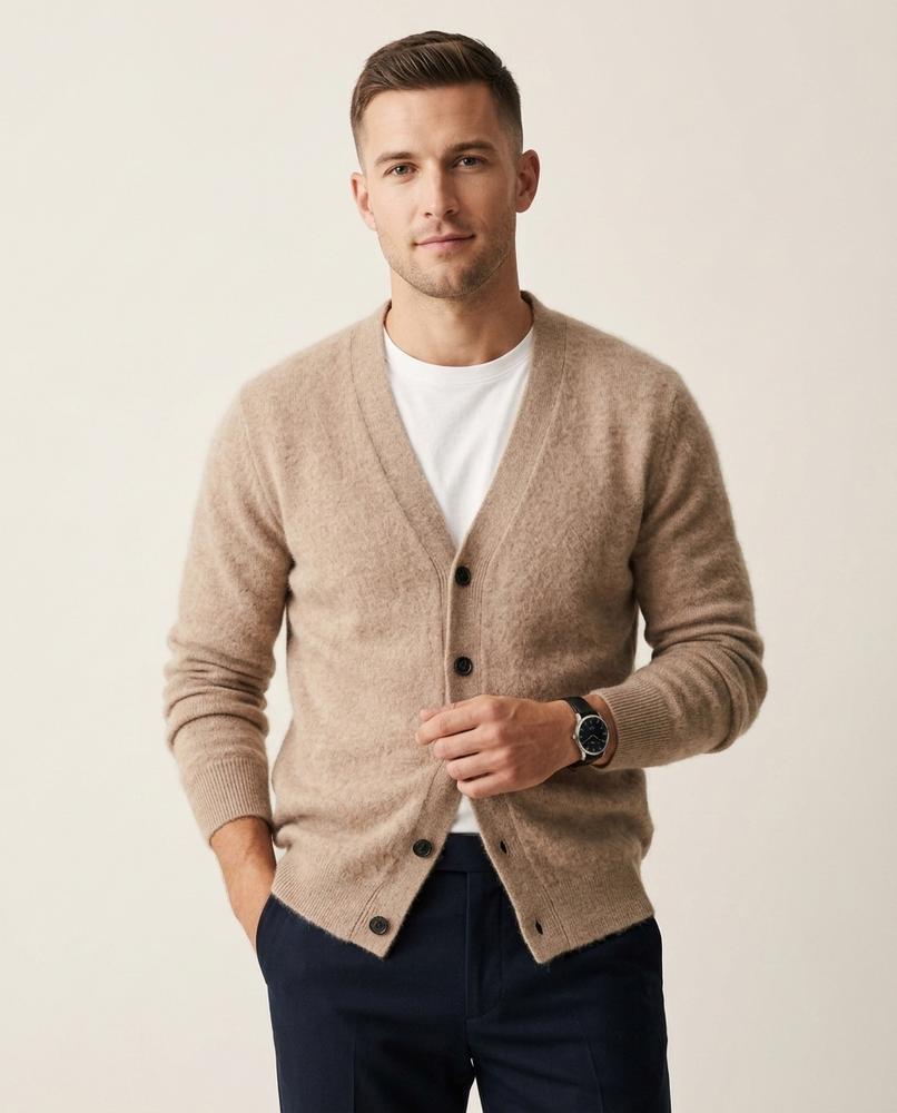 Lands Mode - Yosen | Flauschig Langärmlig Cardigan Herren