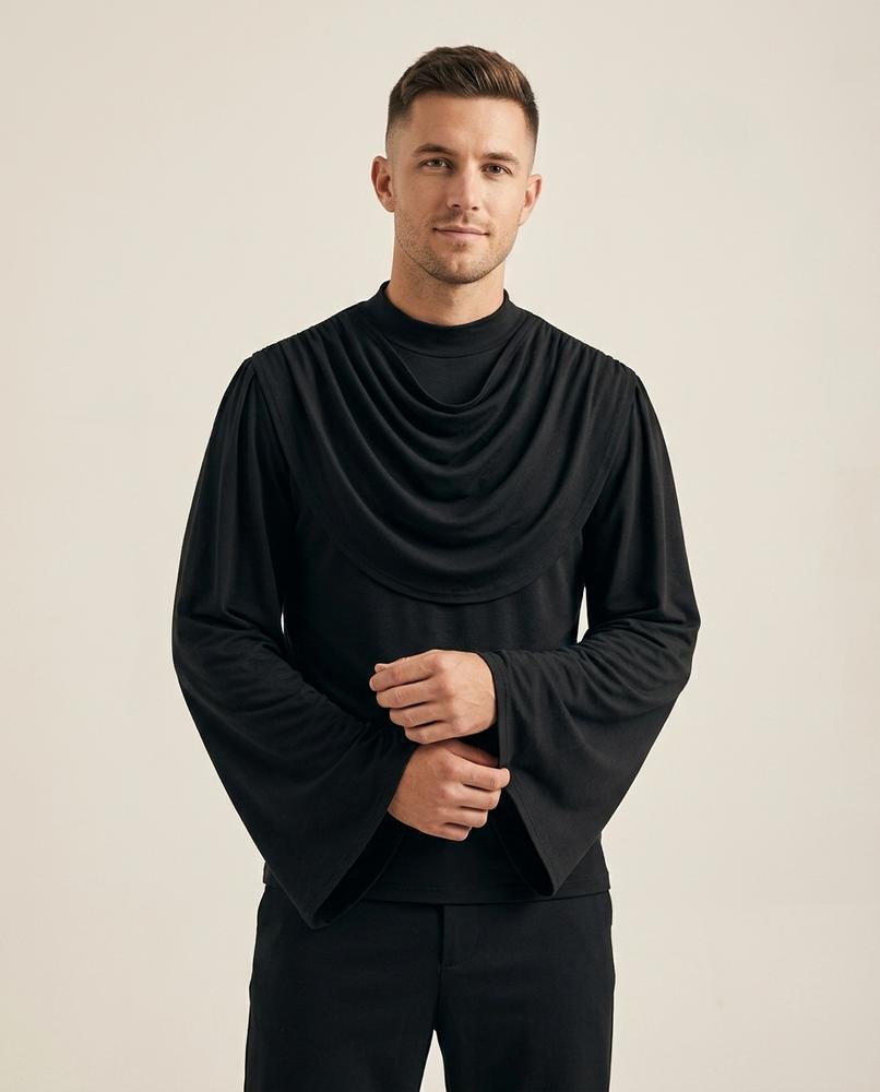 Lands Mode - Zenal | Gedreaptes Weitärmeliges Shirt Herren