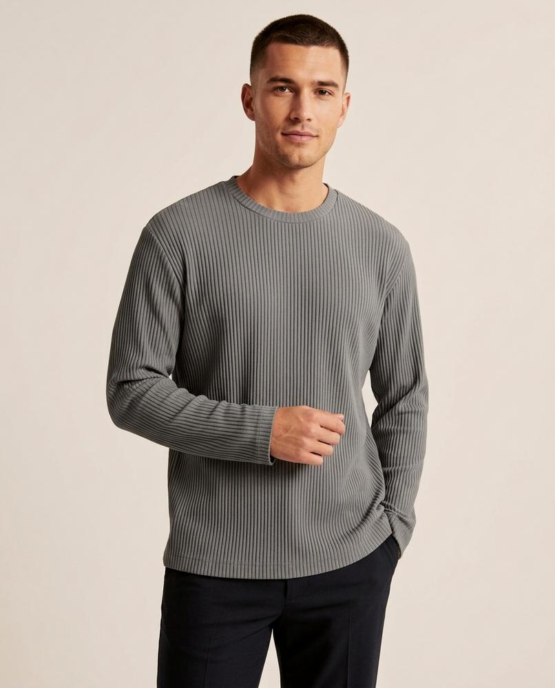 Lands Mode - Tisol | Gerippt Langärmelig Pullover Herren