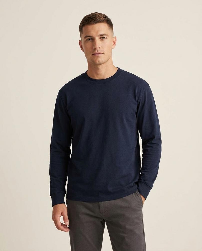 Lands Mode - Losen | Langärmliges Rundhals Shirt Unisex