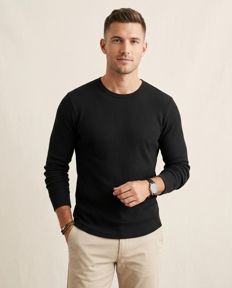 Lands Mode - Yovin | Strukturiertes Langärmliges Shirt Herren