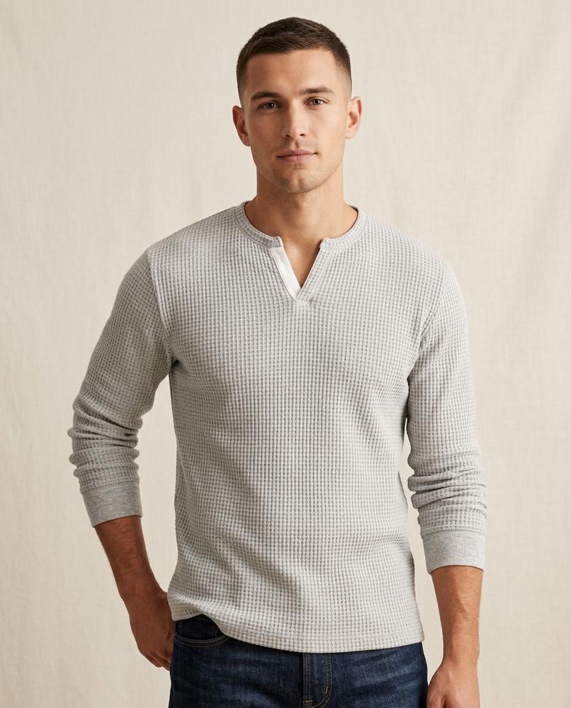Lands Mode - Nilan | Langärmliger Waffelstrick Pullover Herren
