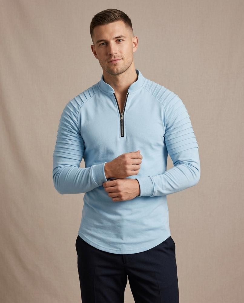 Lands Mode - Leran | Langärmliges Strukturiertes Shirt Herren