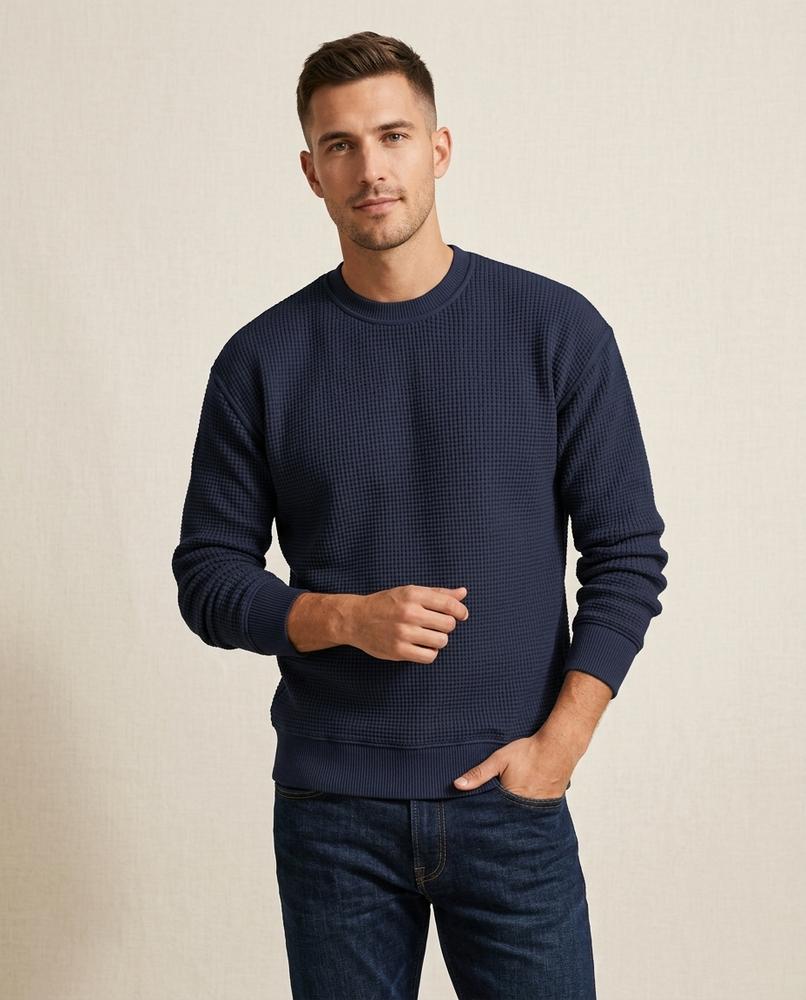 Lands Mode - Rorev | Langärmlig Strukturiert Pullover Herren