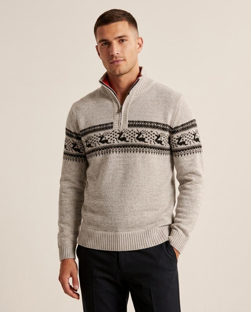 Lands Mode - Marel | Gestrickt Gemustert Pullover Herren