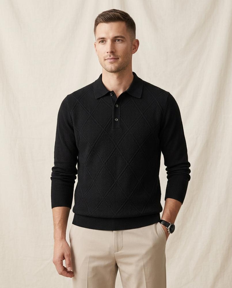 Lands Mode - Elkar | Strukturierter Langärmliger Pullover Herren