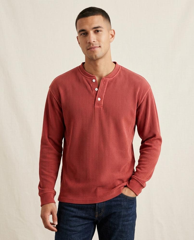 Lands Mode - Nivel | Geripptes Langärmliges Shirt Herren