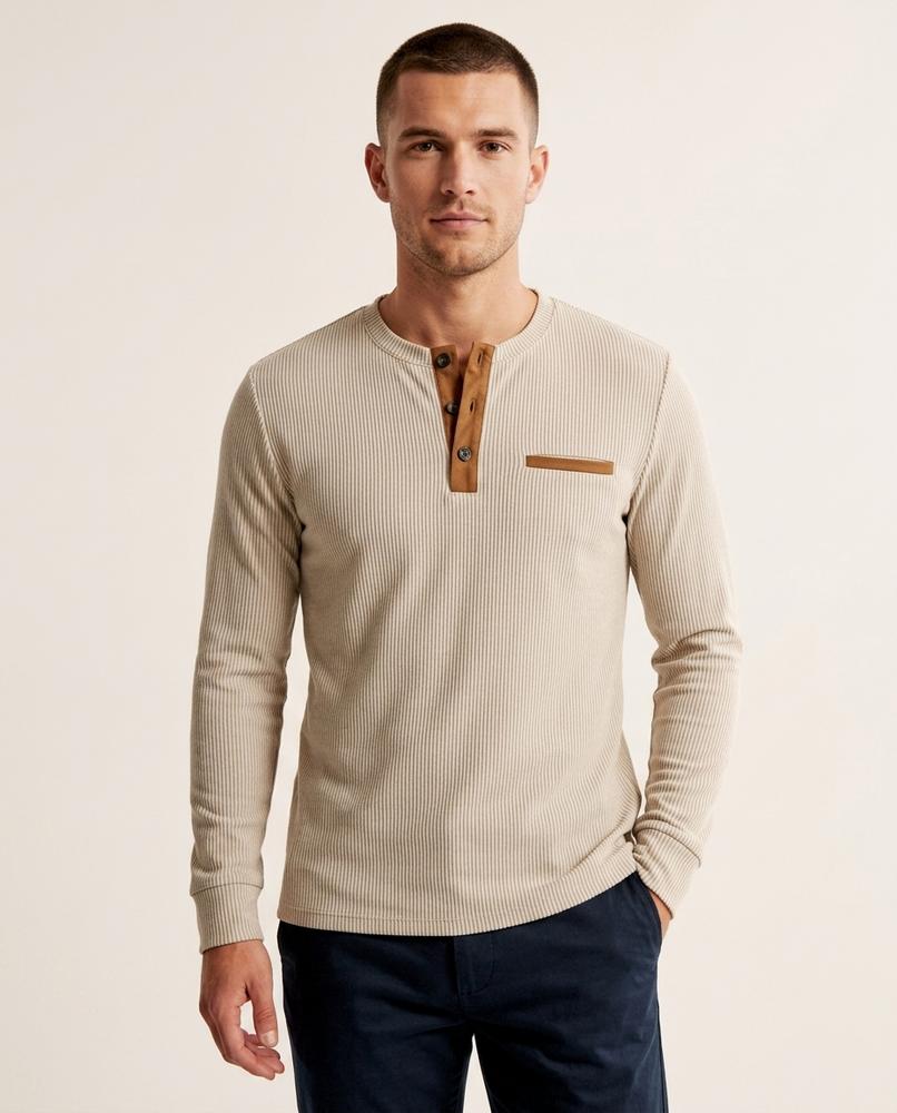 Lands Mode - Selin | Gerippt Langärmlig Shirt Herren