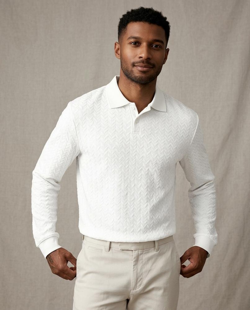 Lands Mode - Vizan | Strukturierter Langärmliger Pullover Herren