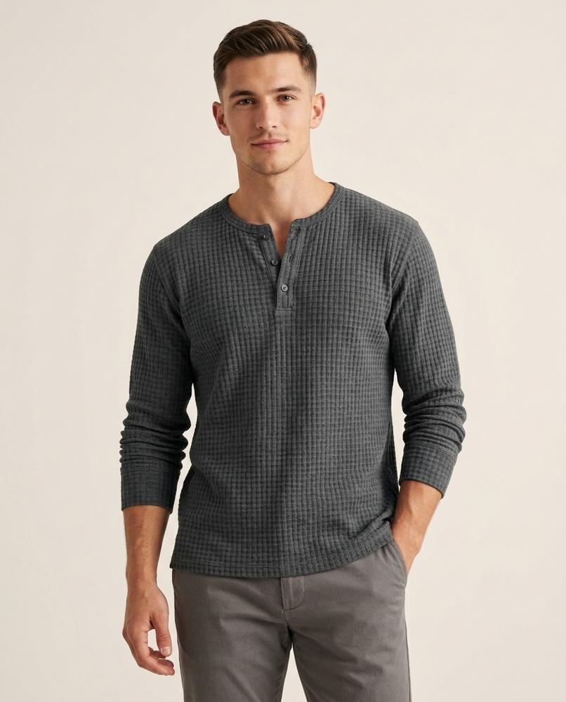 Lands Mode - Dasol | Strukturiertes Langärmliges Shirt Herren