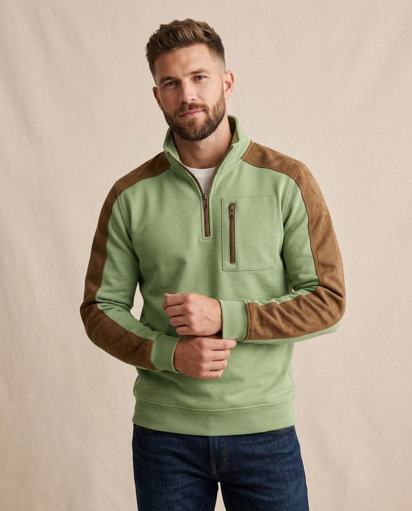 Lands Mode - Nilen | Gepatcht Zweifarbig Pullover Herren