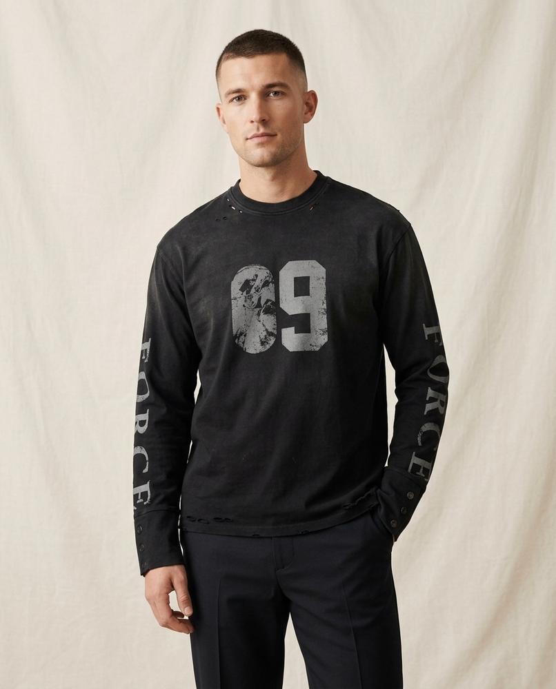 Lands Mode - Tital | Verwaschen Bedrucktes Shirt Herren