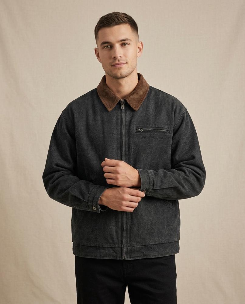 Lands Mode - Keral | Gewaschen Kontrastfarben Jacke Unisex