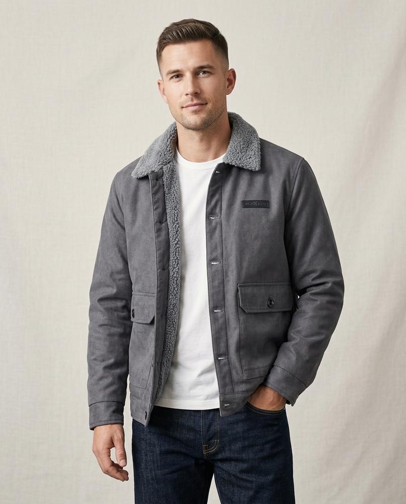 Lands Mode - Vilev | Gefütterte Gerade Geschnittene Jacke Herren