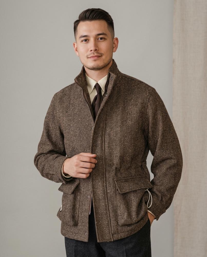 Lands Mode - Arkar | Strukturierte Tweed Jacke Herren
