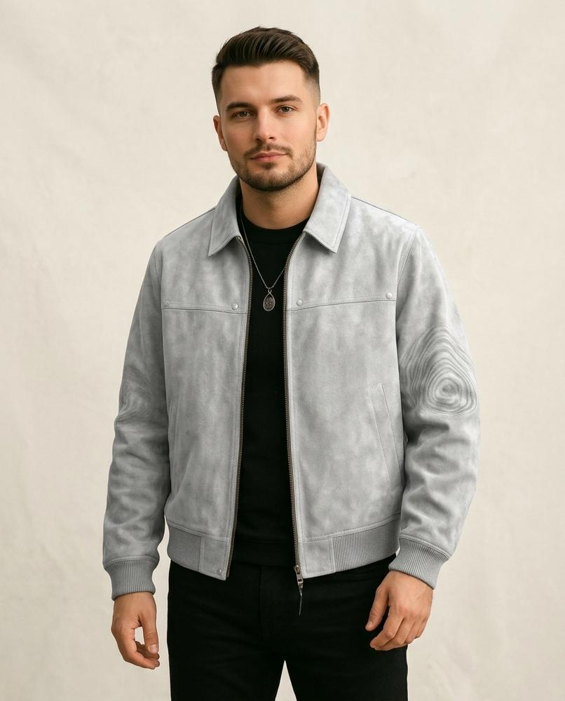 Lands Mode - Mavar | Gefütterte Veloursartige Jacke Herren