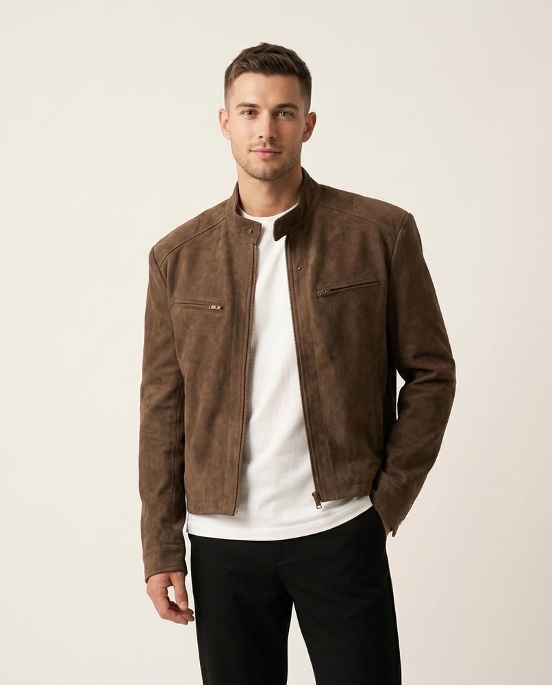 Lands Mode - Vaven | Locker Geschnittene Matte Jacke Herren