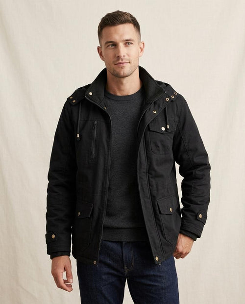 Lands Mode - Arnal | Gefütterte Kapuzen Jacke Herren