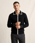 Lands Mode - Rozan | Gekragte Feinstrick Strickjacke Herren