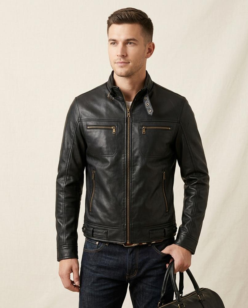Lands Mode - Lalan | Taillierte Glatte Jacke Herren