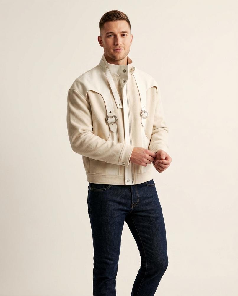 Lands Mode - Rivel | Verziert Gefüttert Jacke Unisex
