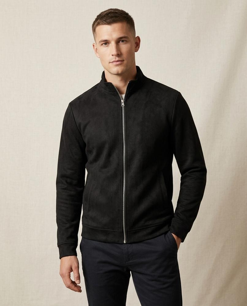 Lands Mode - Zesol | Veloursartige Hochgeschlossene Jacke Herren