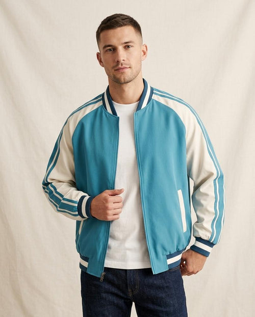 Lands Mode - Alken | Gestreifte Zweifarbige Jacke Unisex