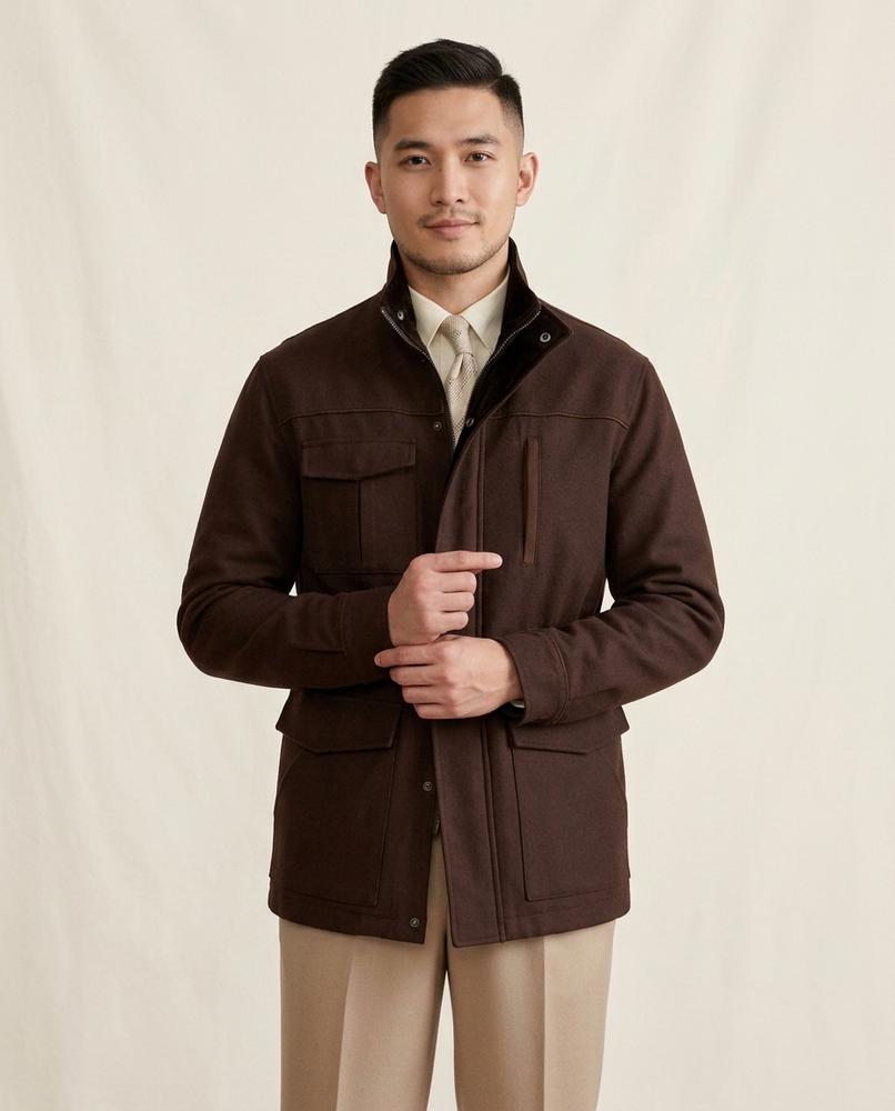Lands Mode - Tatir | Gefütterte Paspelierte Jacke Herren