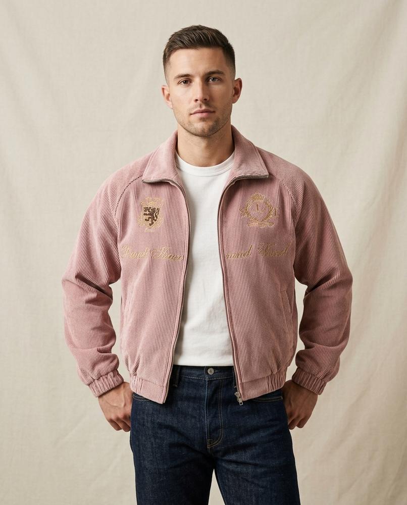 Lands Mode - Ranav | Bestickt Gestreift Jacke Unisex